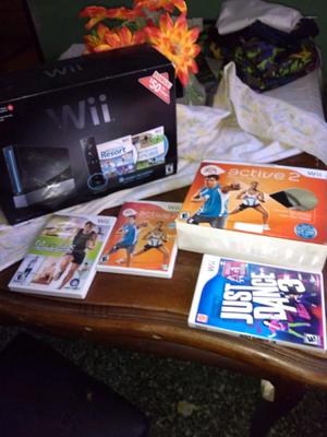 Wii negra en caja nueva con kit de actividad