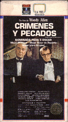 crimenes y pecados woody allen pelicula en vhs original el