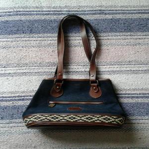 CARTERA DE CUERO AZUL