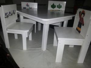 Combo sillitas y mesa para niños