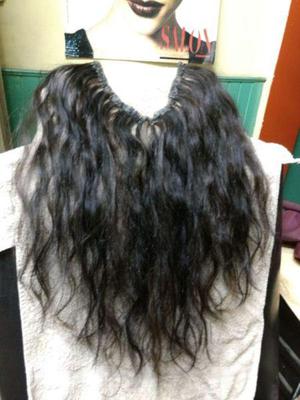 Cortina de pelo natural 35cm de ancho x 45 cm de largo