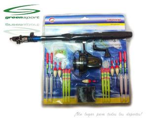 Set De Pesca- (caña De Pescar) Green Sport