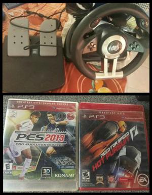 Vendo volante y juegos ps3