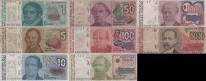 Australes billetes de reposicion