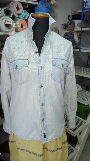 CAMISA JEAN MUJER MODELO ORIGINAL COMBINADA CON DISTINTOS