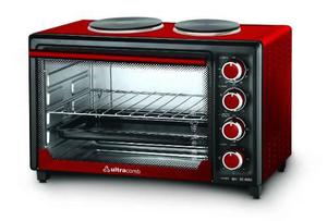 Horno Eléctrico Ultracomb Uc-40ac Doble Anafe 40lts Rojo Pc