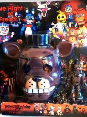 Máscara + Muñeco 15 Cm Articulado Freddy Foxy Nightmare