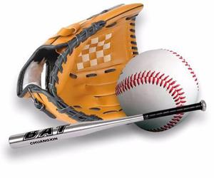 Set Baseball Guante Softbol + Bate Beisbol + Pelota Softball