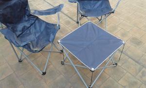 Sillas plegables con mesa para camping