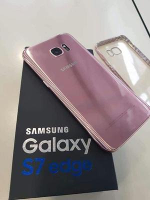 Vendo urgente S7 edge pink en caja completoo...$