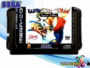 Cartucho Sega Earthworm Jim Juegaso De Sega 16 Bit!!!