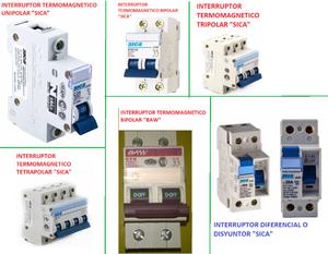 LLAVE TERMICA O INTERRUPTOR TERMOMAGNETICO DIFERENCIAL O