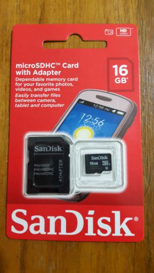 MICROSD ORIGINAL SANDISK 16GB CLASE 4