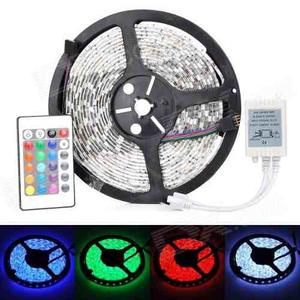 Tira Rgb Led  Leds 12v+fuente 220v+control Remoto