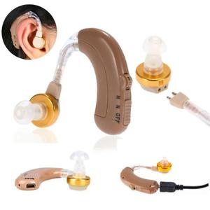 Audífono para sordera hipoacusia recargable sin pilas.