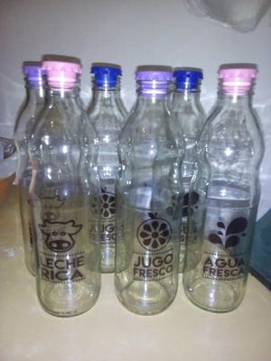 Botellas de vidrio para agua....