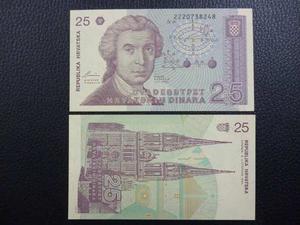Croacia Billete 25 Dinara Unc 