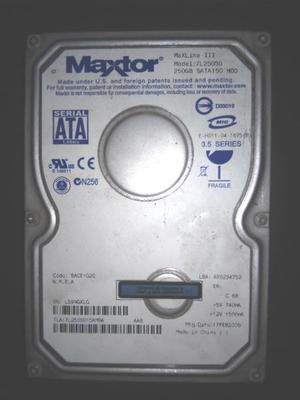 Disco Rigido Maxtor Sata 250 Gb