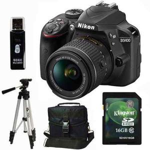 Nikon D3400 18-55mm Af-p Tripode 1,35mts+ 16gb+ Bolso+ Gtia!