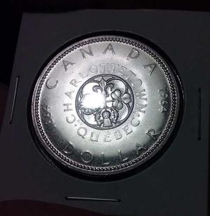 Pcoin Moneda Canada Plata 1 Dolar  Charlottetown Quebec