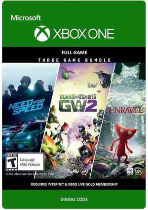 Plants Vs Zombies 2 + Need For Speed + Unravel Xbox One |f2f