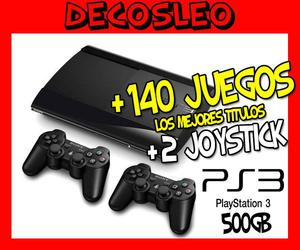 Playstation 3 500gb Nueva 140 JUEGOS 2 Joy