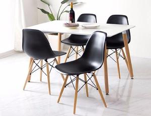 SUPER COMBO EAMES MESA RECTANGULAR EAMES MAS 4 SILLAS EAMES