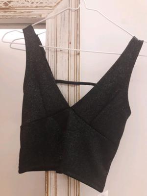 Top negro lurex