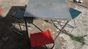 mesa valija de camping