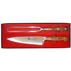 Set Juego Asador Cuchillo + Trinche Trento Parrilla Cocina