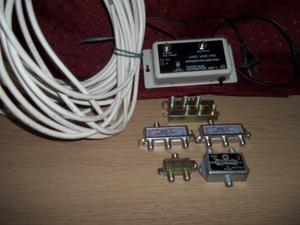 Splitters cable coaxil y amplificador de señal de cable