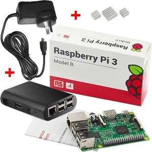 Combo Rs Raspberry Pi 3 Uk + Gabinete + Fuente + Disipadores