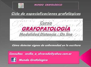 Curso Grafopatología Modalidad Distancia