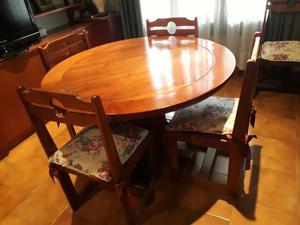 Juego de comedor madera