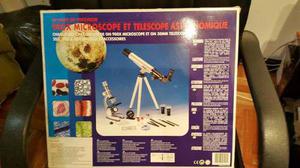 Microscopio 900x + Telescopio 40x, En Caja, Con Accesorios