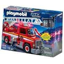 Playmobil Camion De Rescate Bombero  Con Escalera Y Luz