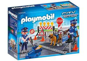 Playmobil  Control De Policia Con Perro Y Equipo