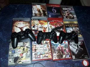 Ps3 con 11 juegos y 3 mandos