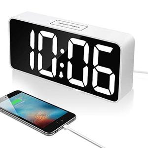 9-inch Grande Led Digital Alarma De Reloj Con Usb Puerto Par