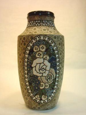 Antiguo Jarron Amphora Art Deco, De Colección