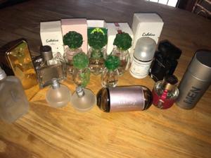 Frascos de perfumes importados