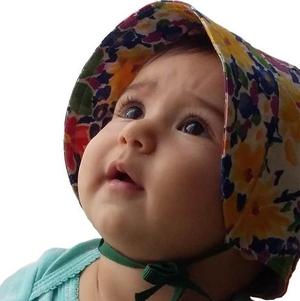 Gorros Tela Para Bebes. Estampados Bautismo Con O Sin Visera