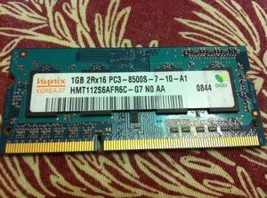 Memoria RAM para Notebook 1gb ddr3