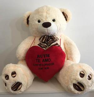 Oso Gigante Peluche 1,65 Total En L Corazón Personalizado