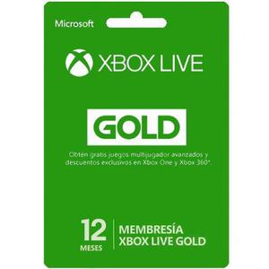 Xbox Live Gold X 12 Meses Xbox 360/one Esd Digital