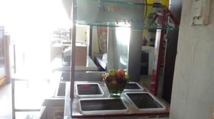 freezer bar de frutas exhibidora