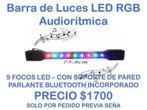 BARRA DE LUCES LED RGB AUDIORITMICA CON PARLANTE BLUETOOTH