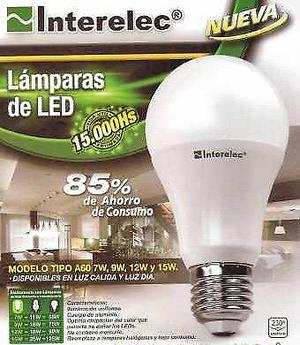 LAMPARA LED BULBO 7W INTERELEC FRIA Pack x50