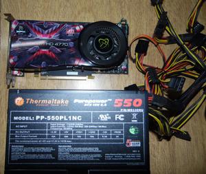 Placa De Video Ati Hd  + Fuente Thermaltake 550w