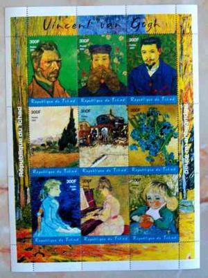 Tema Arte, Tchad Block Pinturas V. Van Gogh  Mint L